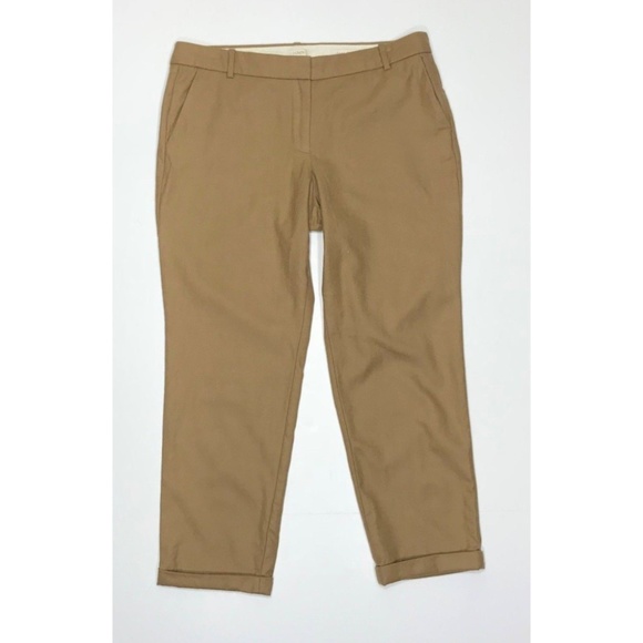 J. Crew Pants - **SOLD** J. Crew Brown 100% Wool Cafe Capri Pants